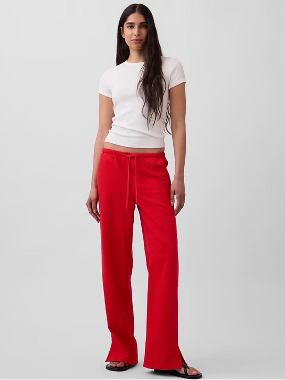 NWT! Gap Red Low Rise UltraSoft Easy '90s Loose Jeans - Large